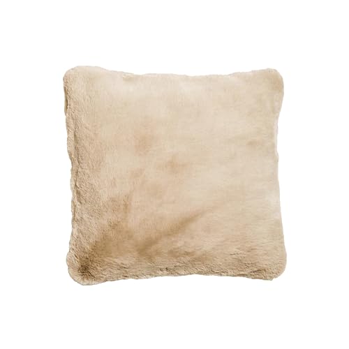 UnHide Squish Pillow, Extra Soft Faux Fur Square Shaped Throw Pillow | 100% Polyester Fill, Machine Washable, Perfect for Living Room, Bedroom, or Guest Room, 20” x 20”, Beige Bear - color: Beige Bear, size: 20" x 20"
