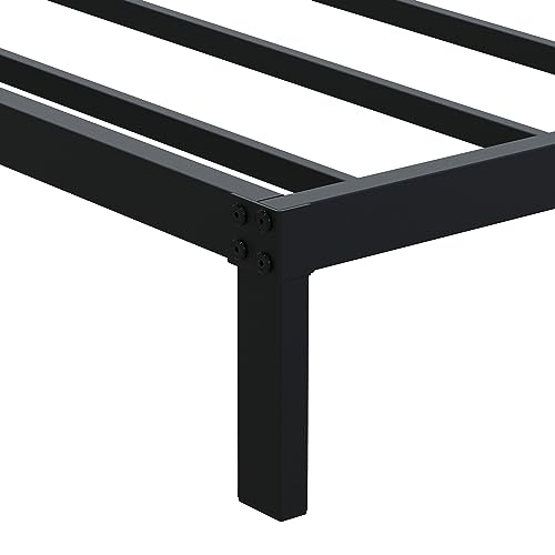 DiaOutro 9 Inch King Bed Frame Heavy Duty Low Profile Metal Platform | Steel Slats Platform No Box Spring Needed Mattress Foundation, Easy Assembly, Noise Free - size: King, style: 9 Inch