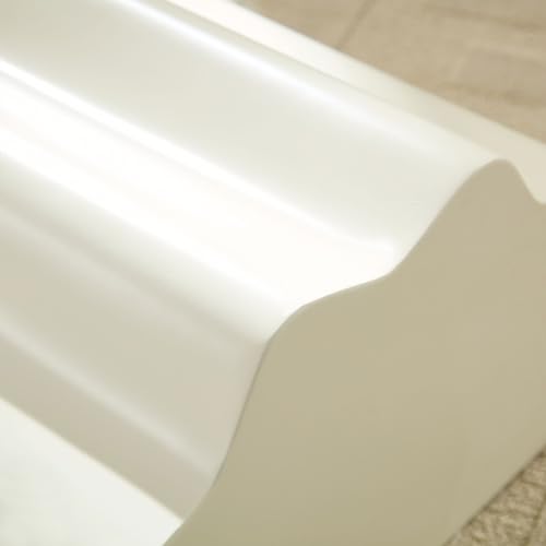 Nesting Coffee Table Set of 2 for Living Room, Modern Circle Center Table with Wavy Edges Design, Accent End Side Table for Small Space, No Need Assembly (Fiberglass, 22.05"+16.93") - color: 22.05"+16.93" Fiberglass, Beige