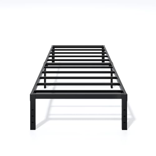 LUMUNANCE Metal Bed Frame Twin Size - 14 Inch Heavy-Duty Twin Platform Bed Frame No Box Spring Needed, Easy Assembly, Noise-Free, Sturdy Mattress Foundation, Underbed Storage Space - size: Twin, style: 14 Inch