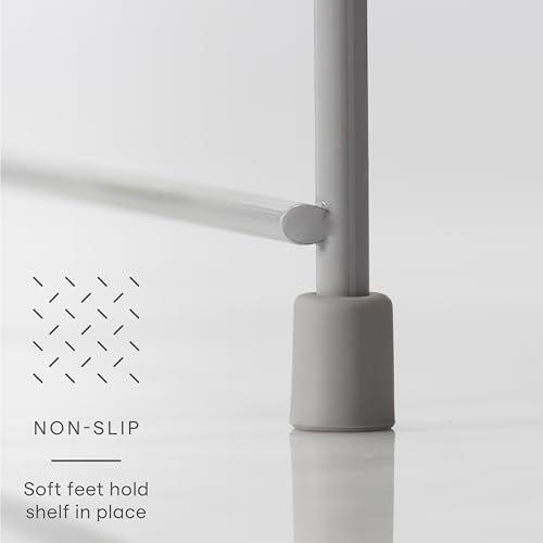 YouCopia Adjustable-Height UpSpace Shelf, Shelf Riser for Vertical Kitchen Cabinet and Pantry Organization, 9.0” D x 16.0” W x 7.7” H