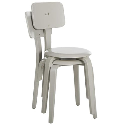 SAFAVIEH Home Collection Luella Grey Stackable Dining Chair Set of 2 - color: Grey