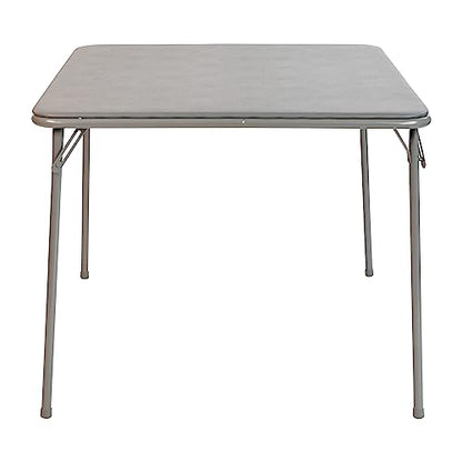 EMMA + OLIVER Gray 33.5" Square Folding Table | Lightweight, Easy Storage, Event Table - color: Grey