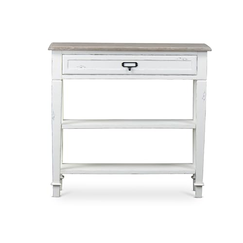 Baxton Studio Dauphine Traditional French 1-Drawer Accent Console Table, White
