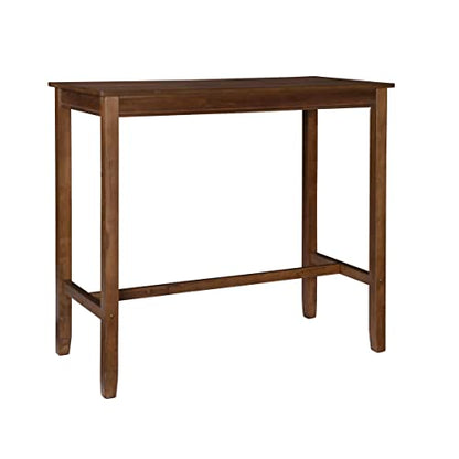 Linon Claridge Rustic Brown 42 inch Height Pub Bar Table - color: Rustic Brown, size: Bar Height