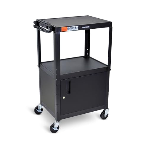 FSE 373-AVJ42C Adjustable-Height Steel AV Cart - Cabinet
