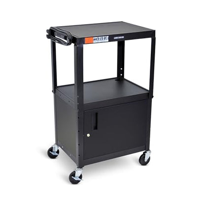 FSE 373-AVJ42C Adjustable-Height Steel AV Cart - Cabinet