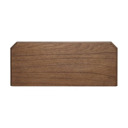 Marnie Natural Narrow Console Table for Entryway with Drawer | 23.75-inch slim hallway table with lower shelf, natural wood finish, French country storage furniture for small spaces - color: Brown