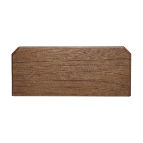 Marnie Natural Narrow Console Table for Entryway with Drawer | 23.75-inch slim hallway table with lower shelf, natural wood finish, French country storage furniture for small spaces - color: Brown