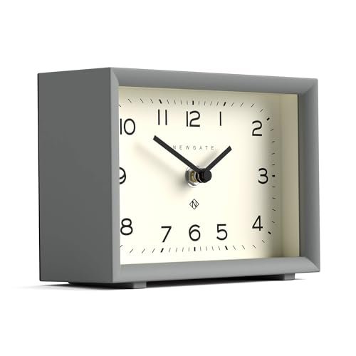 NEWGATE® Henry Desk Clock | Contemporary Rectangular Design | Posh Gray | Easy to Read nunbers | Modern Style for Desk, Table top, Shelf or Bedside - color: Posh Grey