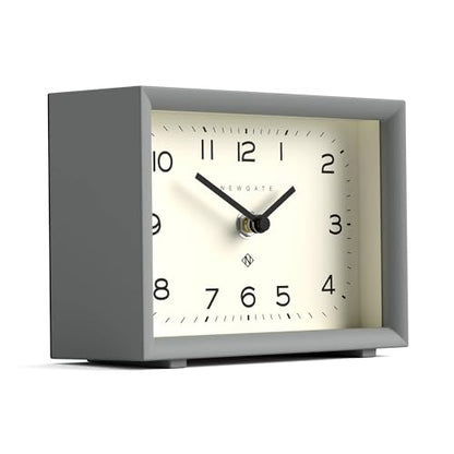 NEWGATE® Henry Desk Clock | Contemporary Rectangular Design | Posh Gray | Easy to Read nunbers | Modern Style for Desk, Table top, Shelf or Bedside - color: Posh Grey