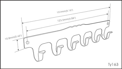 Key Hook Holder, Durable Steel, 131mm x 26mm, Chrome Plated, Made in Taiwan, 4 Pack - color: Chrome Plated, size: 4 Pack