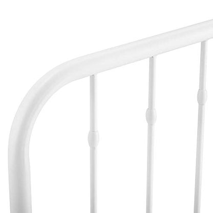 Modway Lennon Modern Farmhouse Metal Twin Headboard in White - color: White, size: Twin