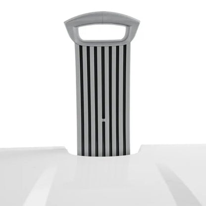 Wheeled Plastic Laundry Hamper,Adult-Sized White Rolling Basket, Large Capacity, Easy-Clean for Home/Laundry Room/Dorms