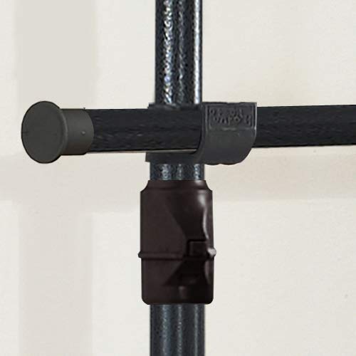 PRINCE HANGER Heavy Duty Adjustable Garment Rack – One-Touch System for Easy Assembly, 352 LBS Load Capacity Freestanding Metal Wardrobe Closet Rack, Width & Height Adjustable (Model PHUS-0022) - color: Black