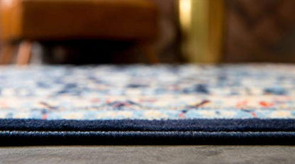 Unique Loom Sialk Hill Collection Area Rug - Washington (2' 2" x 3' 1" Rectangle, Navy Blue/ Cream) - color: Navy Blue/Cream, size: 2'2" x 3'1" (Rectangular)