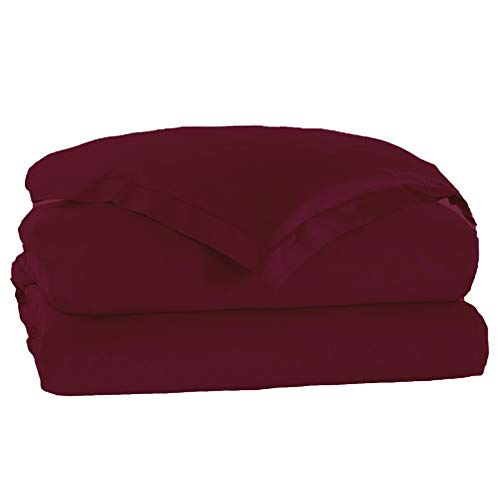 CharlottelyHues 3 Piece Duvet Set- 100% Egyptian Cotton Breathable, Soft Duvet Cover Set with Zipper & Corner Ties Quilt Cover Sateen Weave Durable Duvet - King/Cal King (Burgundy) - color: Burgundy, size: 3 Pc Duvet Set - King / Cal King