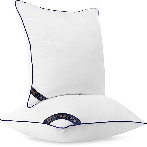 Utopia Bedding 12x12 Throw Pillow Inserts, Decorative Pillows, Pack of 4 | Piping Throw Pillows, Plush & Supportive, Aesthetic Cushion Sham Stuffer for Sofa, Office, Couch & Bed, Set of 4, White - size: 12x12 Inch