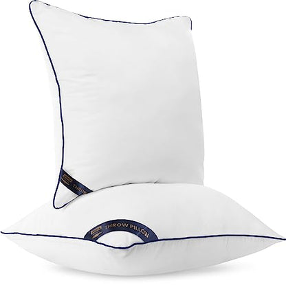 Utopia Bedding 12x12 Throw Pillow Inserts, Decorative Pillows, Pack of 4 | Piping Throw Pillows, Plush & Supportive, Aesthetic Cushion Sham Stuffer for Sofa, Office, Couch & Bed, Set of 4, White - size: 12x12 Inch