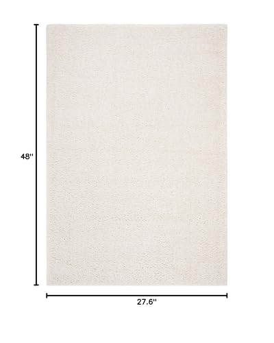 SAFAVIEH August Shag Collection Accent Rug - 2'3" x 4', Beige, Solid Design, Non-Shedding & Easy Care, 1.2-inch Thick Ideal for High Traffic Areas in Entryway, Living Room, Bedroom (AUG900D) - color: Beige, size: 2'3" x 4' (Rectangular)