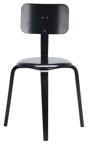 SAFAVIEH Home Collection Luella Black Stackable Dining Chair Set of 2 - color: Black