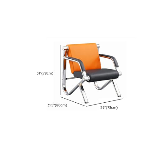 LITFAD Modern Simple Style Reception Chair Waterproof Sofa with Soft Seat, Arms & Alloy Legs, Leisure Sofas for Living Room Hotel Office, 3 Piece Set, 2 Chairs & 3-Seater Sofa - color: 3 Piece Set - 2 Chairs & 3-seater Sofa