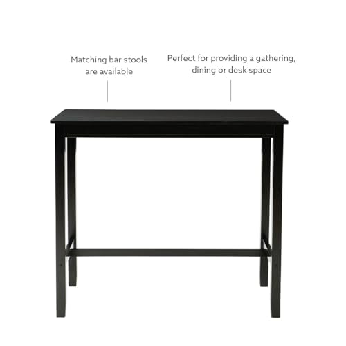Linon 42 inch Bar Height Pub Claridge Table, Black - color: Black, size: Bar Height
