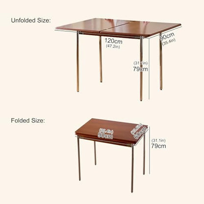Multifunction Drop Leaf Kitchen Table Folding Expandable Dining Table for Small Spaces Dining Living Room Apartment