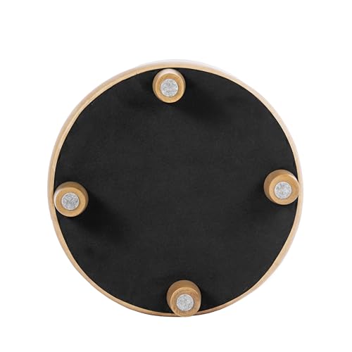 HomePop 19" Round Storage Ottoman - Sand Faux Leather - color: Sand Faux Leather