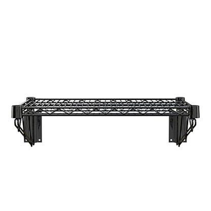 18" x 24" Black Epoxy Wire Wall Mount Shelf - color: Black, size: 18" x 24"