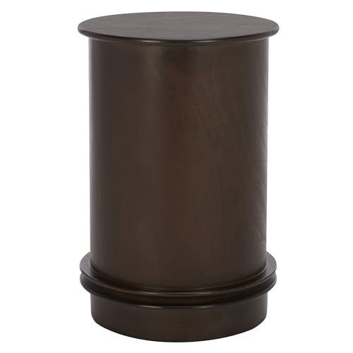 SAFAVIEH Furniture - Tabitha 1-Drawer Accent Table - Dark Chocolate - Solid Wood - Farmhouse Storage Design - Ideal for Living Room, Entryway, 17.7" W x 17.7" D x 26" H - Fully Assembled (AMH5712F) - color: Dark Chocolate