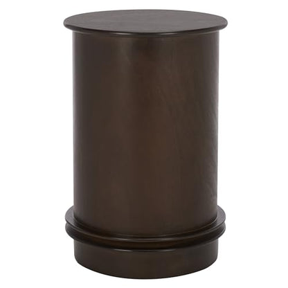 SAFAVIEH Furniture - Tabitha 1-Drawer Accent Table - Dark Chocolate - Solid Wood - Farmhouse Storage Design - Ideal for Living Room, Entryway, 17.7" W x 17.7" D x 26" H - Fully Assembled (AMH5712F) - color: Dark Chocolate