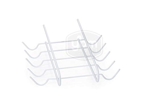 YBM HOME 2226vc 10 Hook Under Shelf Mug Cup Holder Rack, White