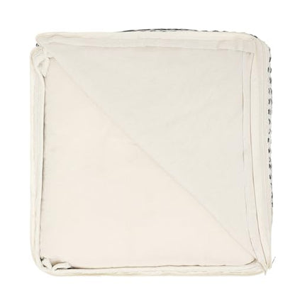 · REDEARTH · Pouf with Filler Cube Bean Bag Pouffe - Ziggurat Obsession Black - color: Ziggurat Obsession Black With Filler