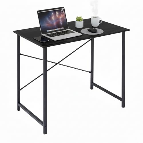 32 Inch Computer Desk, Small Writing Desk for Home Office Bedroom | 265 lb Capacity, Reinforced X-Frame, Waterproof MDF Top, Scratch-Resistant Surface, Easy Assembly, Black - color: Black, size: 32 Inch