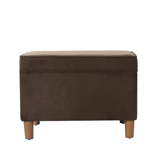Spatial Order 24" Dinah Collection Storage Ottoman - Chocolate Brown Velvet - color: Chocolate Brown Velvet