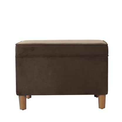 Spatial Order 24" Dinah Collection Storage Ottoman - Chocolate Brown Velvet - color: Chocolate Brown Velvet
