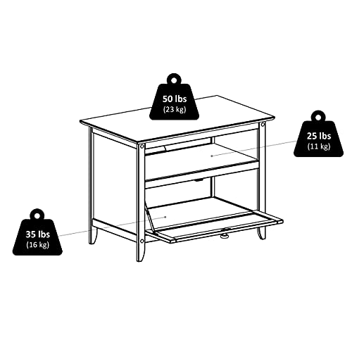 Winsome Wood Zara Media/Entertainment, Espresso, FURNITURE | Practical Storage Entertainment Cabinet with Display Shelf & Door for Living Room, Den, Office, Bedroom