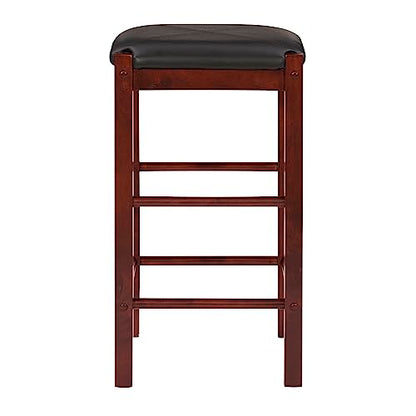 Linon Brown 3-Piece Table Faux Marble Tavern Set, 42" w x 22.25" d x 36" h - color: Brown