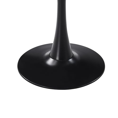 LeisureMod Bristol Collection 31-Inch MDF Round Bar Height Table, Black | Modern, Top, Pub, Pedestal Base, Bistro Cocktail Table, Kitchen, Dining Room, Cafe, Restaurant, Home Bar - color: Black, size: 31" Wide