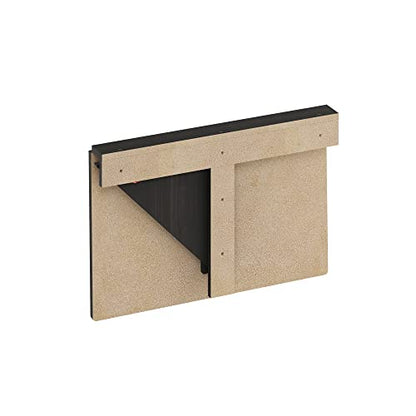 Furinno Hermite Wall Mounting Folding Table, Espresso - color: Espresso