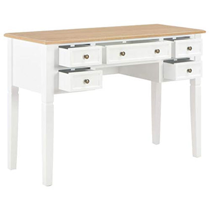 Home Office Desk,Modern Minimalist Style Game Table,Writing Desk for Student Study, Bedroom Dresser,Writing Desk White 43.1"x17.7"x30.5" Wood