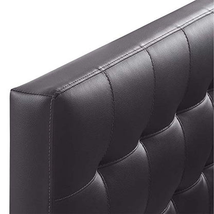 Ergode Lily Twin Upholstered Faux Leather Tufted Headboard | Sophisticated & Durable Bedroom Upgrade