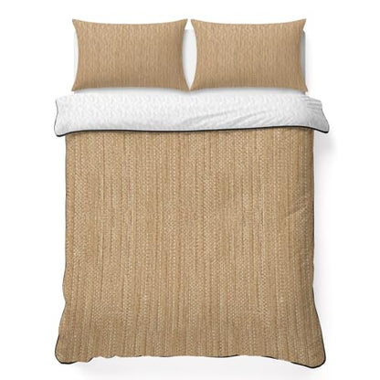Queen Quilt Bedding Set, Minimalist Light Brown Soft Microfiber Summer Bedspread Coverlet with 2 Pillow Shams for All Season, Crosshatch Linen Textured Breathable Bedding Set for Hot Sleepers - size: Queen