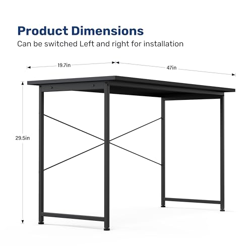 Small Space Writing Desk with Headphone Hooks, Modern Simple Design, Suitable for Study, Home Office and Living Room