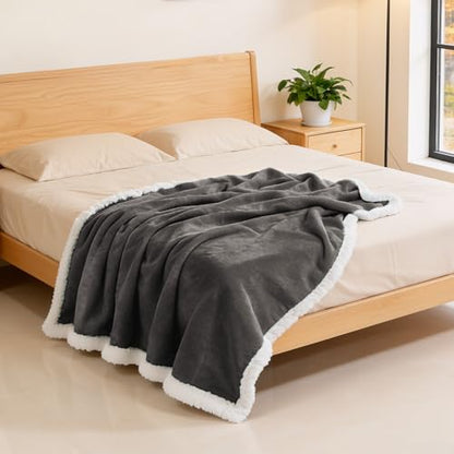BEAUTEX Sherpa Fleece Throw Blankets Soft Fluffy Flannel Plush Cozy | Fuzzy Coffee Cuddle Blanket for Couch, Bed, Sofa, Adults (50" x 60", Coffee) - color: Coffee, size: Throw-50"x60"