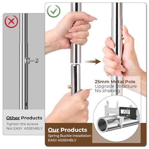 HYSEYY Heavy Duty Clothes Rack, Rolling Clothing Rack With Shelves Load 620 LBS, Double Rod Clothing Racks for Hanging Clothes, Portable& Adjustable Clothes Rack with Wheels Garment Rack - color: Sliver