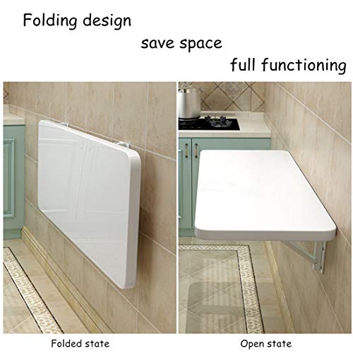 Wall Folding Table,Wall-Mounted Drop-Leaf Table,Workbench Balcony Table,Folding Kitchen Dining Table,Modern Office Bedroom Computer Writing Desk,Convertible Desk,45 Sizes (100x60cm/39x24in) - size: 100x60cm/39x24in