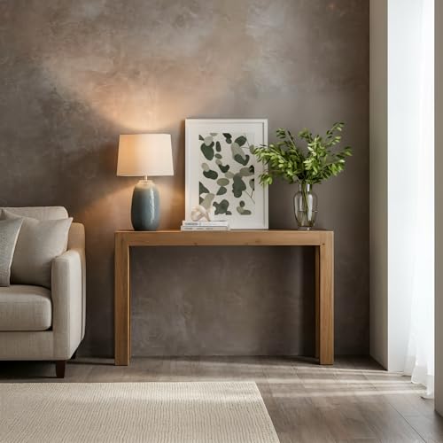 Plank+Beam Modern Console Table, 46 Inch, Pecan | Non-Toxic Finishes, Versatile Design, Modern Design, Easy Assembly, Modern Style, Quick Setup, Solid Wood - color: Pecan, size: 46 Inch