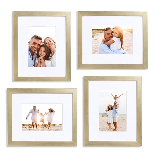 Sheffield Home 4 Piece Gallery Wall Frame Set, 8x10 Inch, Gold - color: Gold, size: 8x11 Inch